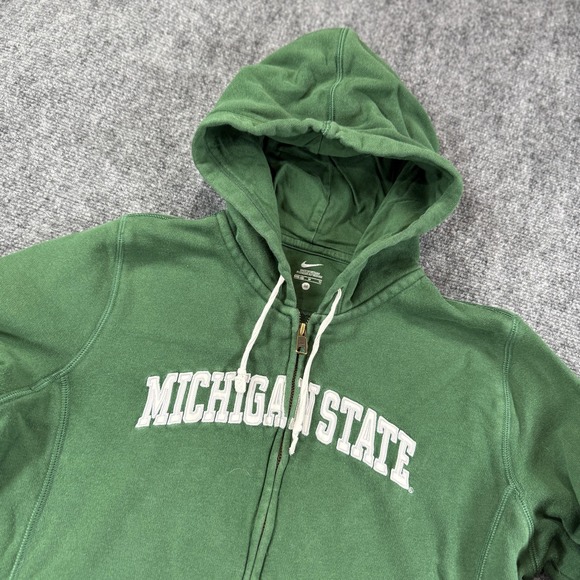 Michigan State Spartans Hoodie Jacket Womens Medium NCAA Basketball Nike Zip Up - Picture 1 of 13